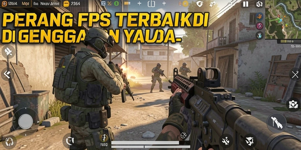 Tangkapan layar utama 8364 menampilkan aksi pertempuran yang mendebarkan di lingkungan FPS.
