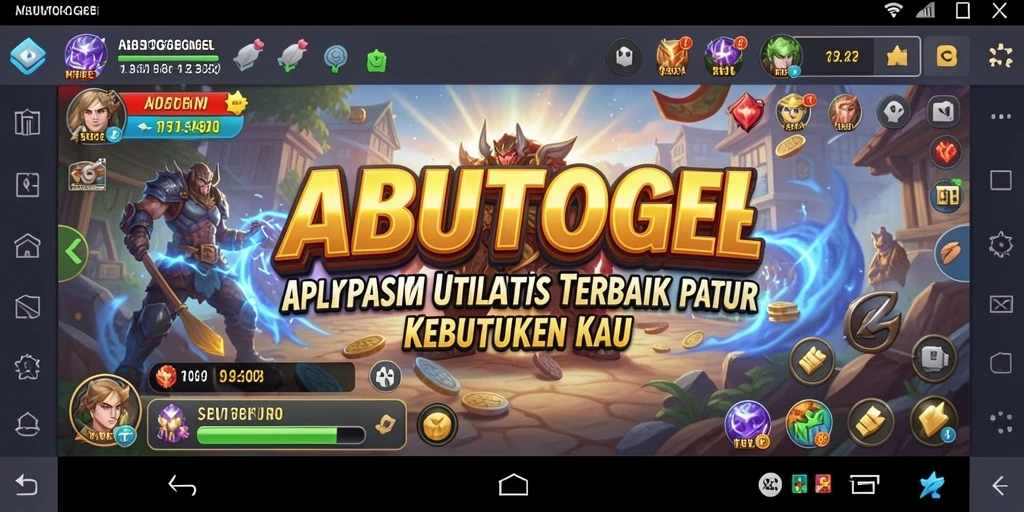 Screenshot ABUTOGEL menunjukkan antarmuka aplikasi yang intuitif.