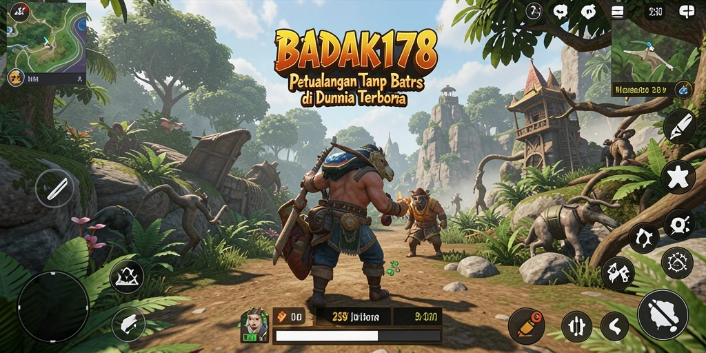 Screenshot yang menunjukkan petualangan seru dalam dunia Open World.
