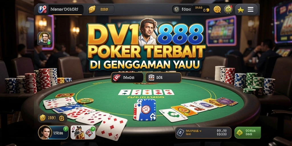 Tampilan gameplay Poker yang seru dan menggembirakan di DV188.