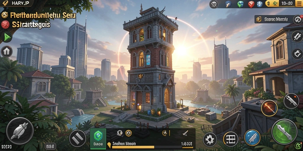 Tampilan gameplay HARAPJP yang menegangkan di Tower Defense.