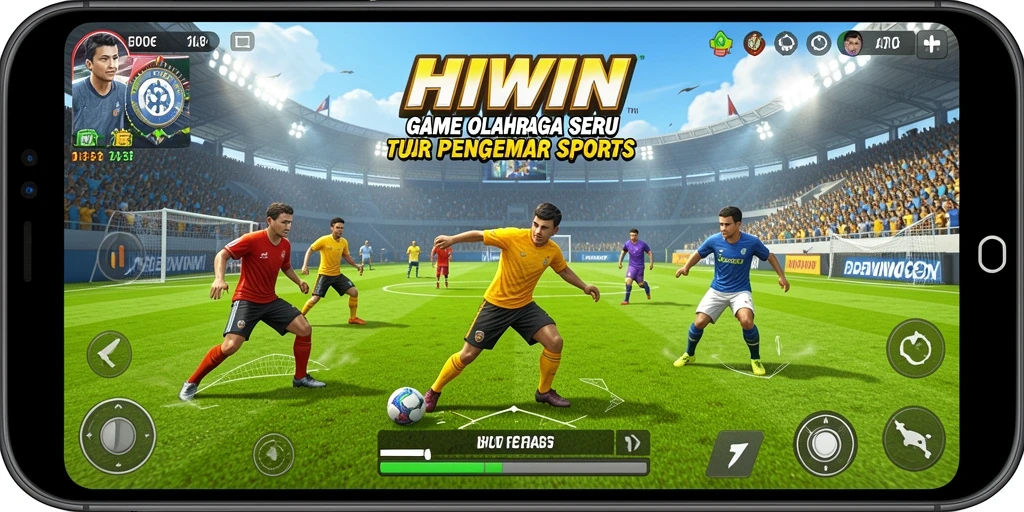 Gameplay HIWIN yang menampilkan aksi seru dan kompetisi olahraga.