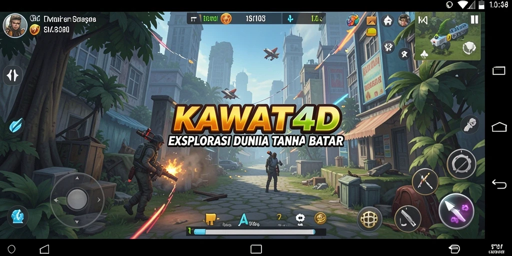 Screenshot gameplay KAWAT4D yang menunjukkan eksplorasi dunia terbuka.