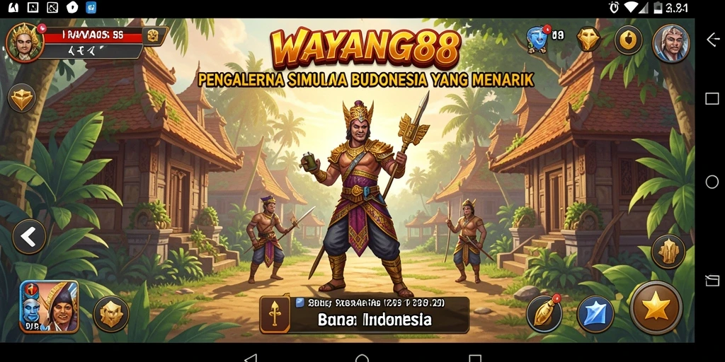 Gameplay WAYANG88 yang menampilkan karakter dan cerita wayang.